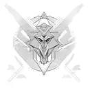 sigma male mix with eagle tattoo design idea