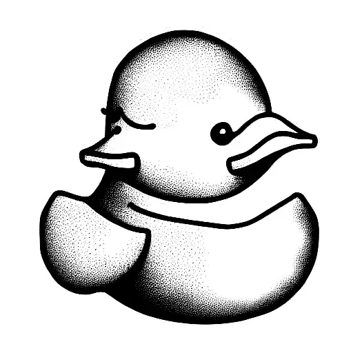 rubber duck tattoo design idea