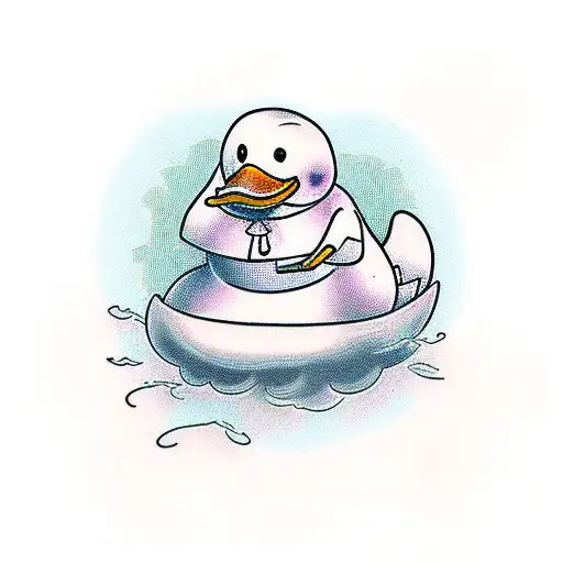 Rubber duck tattoo design idea
