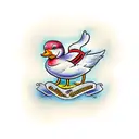 Rubber duck tattoo design idea