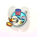 Rubber duck tattoo design idea