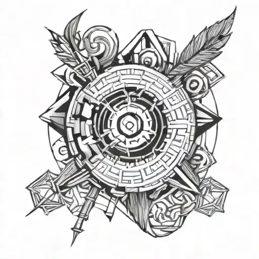 ares and sembols  tattoo design idea