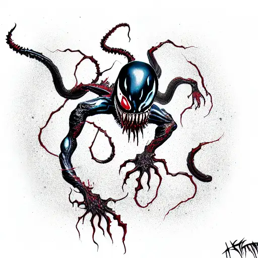venom carnage  tattoo design idea