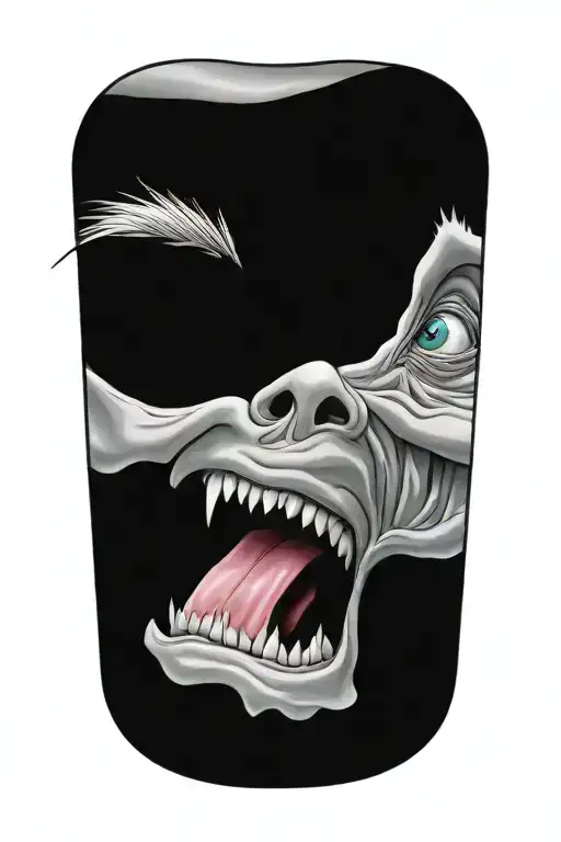 derp face meme tattoo design idea