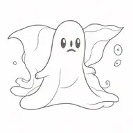 cartoon ghost tattoo design idea