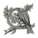 polish falcon Celtic tree of life tattoo design idea