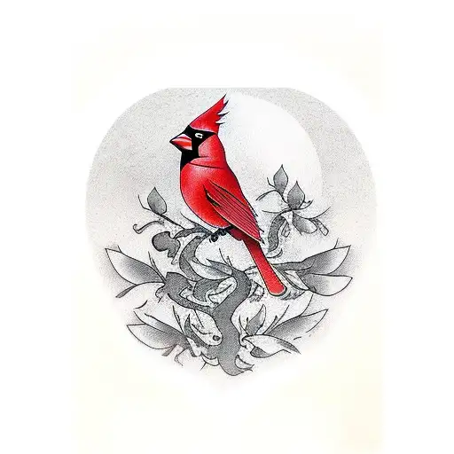 Cardinal tattoo design idea