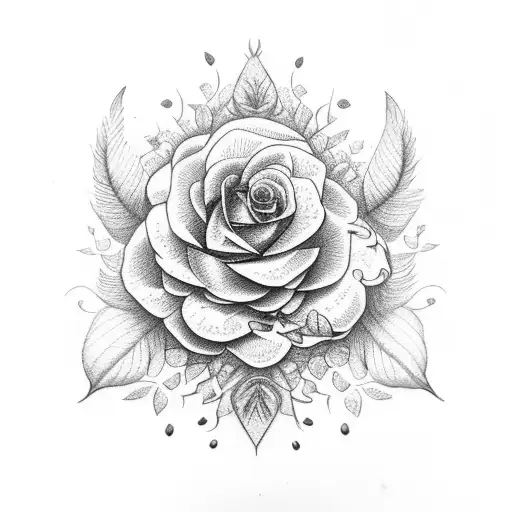 american traditional flowers on shoulder tattoo design idea