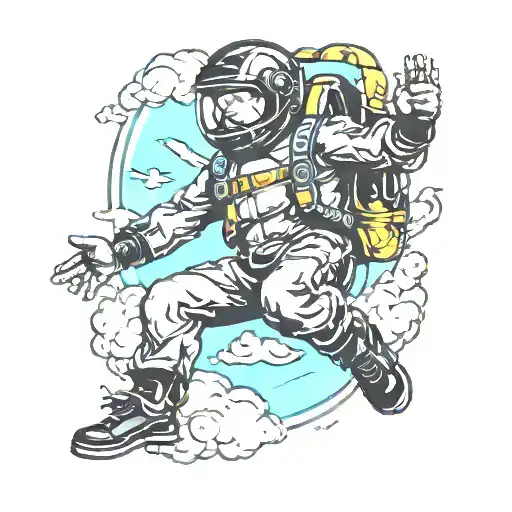 skydiving tattoo design idea