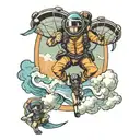 skydiving tattoo design idea