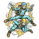 skydiving tattoo design idea