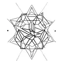 111 with geometric lines tattoo design idea