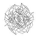 111 with geometric lines tattoo design idea