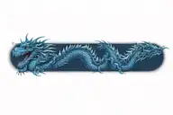 long serpentine dragon tattoo design idea