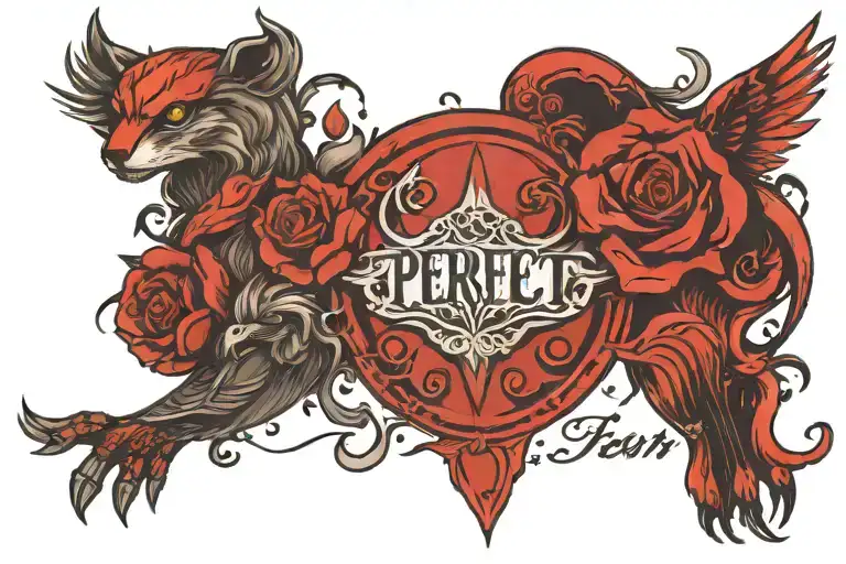 Perfect love casts out fear  tattoo design idea