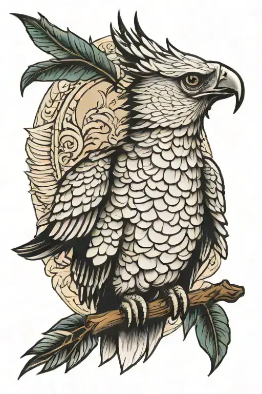 Harpy eagle  tattoo design idea