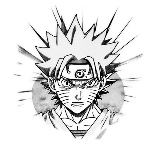 naruto, one piece, jujutsu kaisen, dragon ball z tattoo design idea