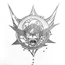 naruto, one piece, jujutsu kaisen, dragon ball z tattoo design idea