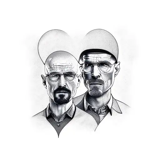 walter white and Thomas shelby  separetly whole arm tattoo design idea