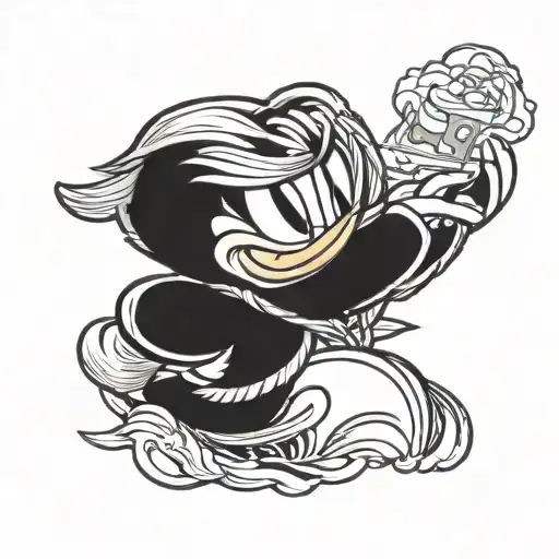 donald duck tattoo design idea