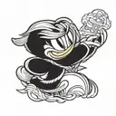 donald duck tattoo design idea