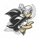 donald duck tattoo design idea