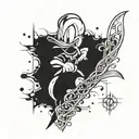 donald duck tattoo design idea