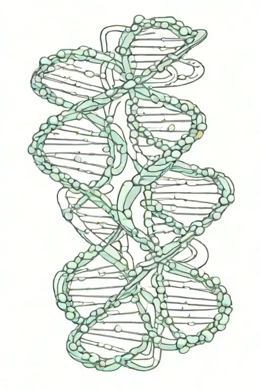 dna strand intertwined tattoo design idea