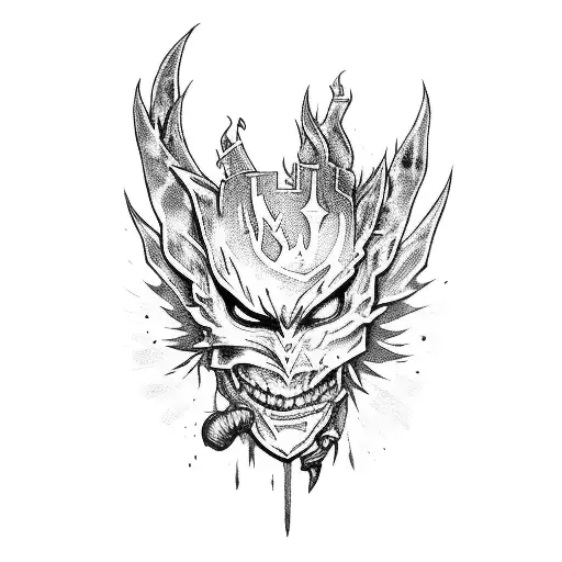 dark souls, alice in wounderland tattoo design idea