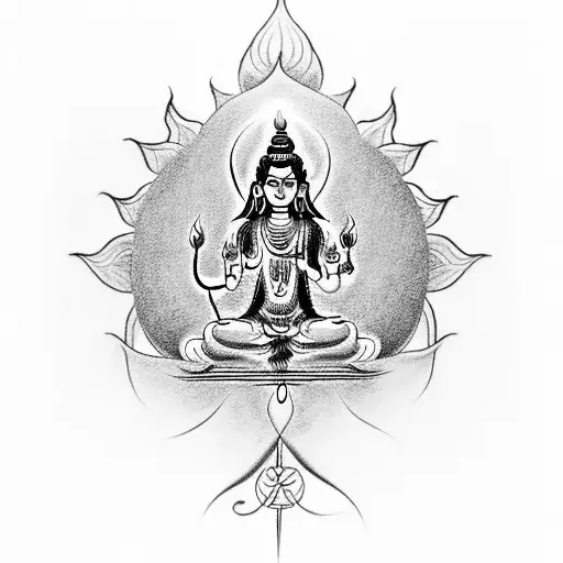  tattoo of Lord Shiva mantra 'Ohm nama Shiva' tattoo design idea