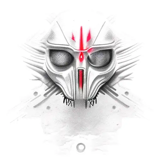Predator unmasked with red laser switched on tattoo design idea