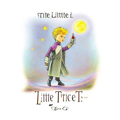 the little prince, the giving tree with the phrase from dusk we came to duck we'll go tattoo design idea