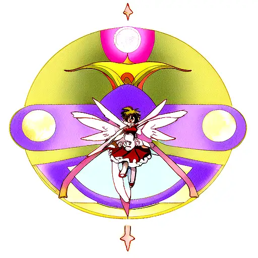 Sakura Cardcaptor with salir moon  tattoo design idea