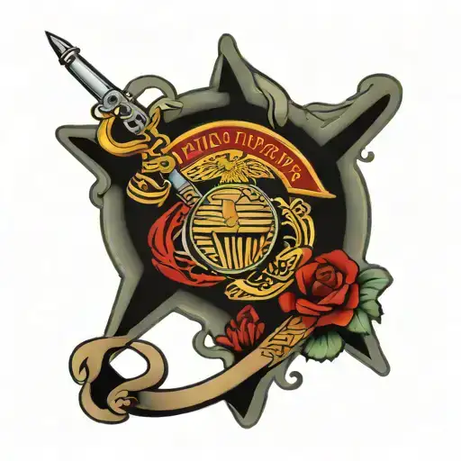 USMC 1142  tattoo design idea
