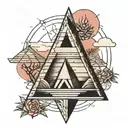 Traydarius Memphis pyramid tattoo design idea