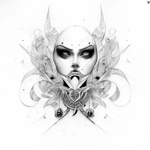 harlequin tattoo design idea