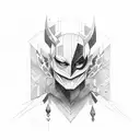 harlequin tattoo design idea