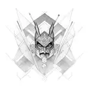 harlequin tattoo design idea