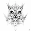 harlequin tattoo design idea