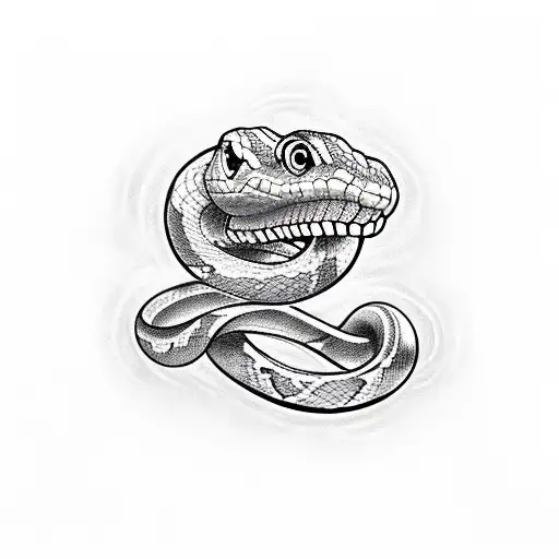 Snake Head Roller Coaster   tattoo design idea