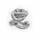 Snake Head Roller Coaster   tattoo design idea