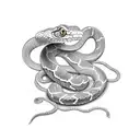 Snake Head Roller Coaster   tattoo design idea