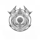 Trident tattoo design idea