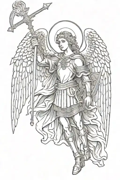 st michael archangel micheal tattoo design idea