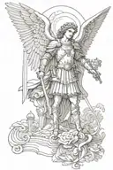st michael archangel tattoo design idea