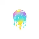 sun shining with rain drops tattoo design idea