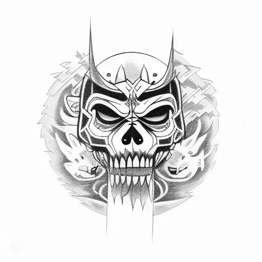 lobo en el bosque  tattoo design idea