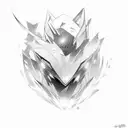 Abstract objects inspired by anime characters tattoo design idea