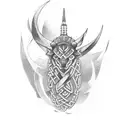 irish welsh half sleeve  tattoo design idea