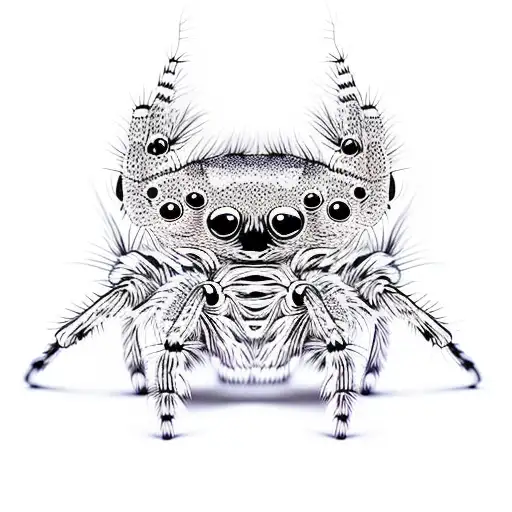 jumping spider tattoo design idea